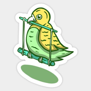 Hanging bird Sticker